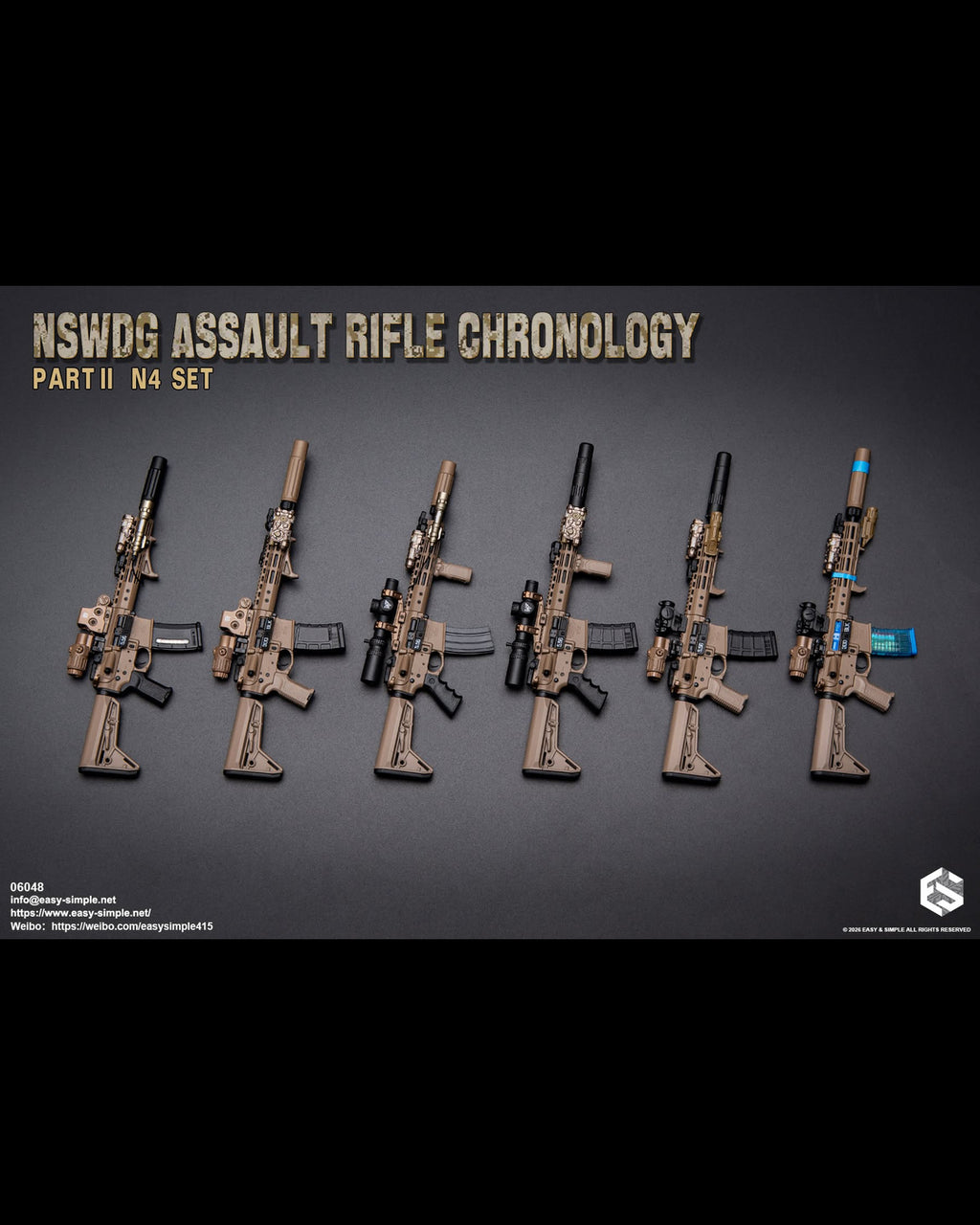 Easy&Simple 06048 1/6 NSWDG Assault Rifle Chronology Part II N4 Set
