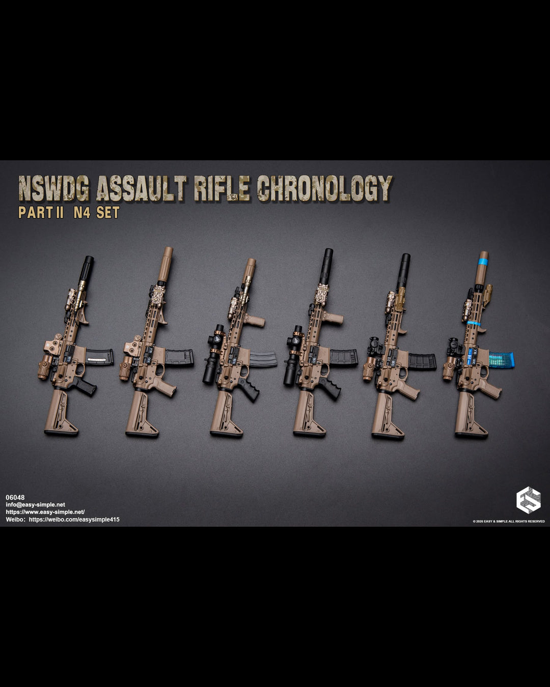 Easy&Simple 06048 1/6 NSWDG Assault Rifle Chronology Part II N4 Set