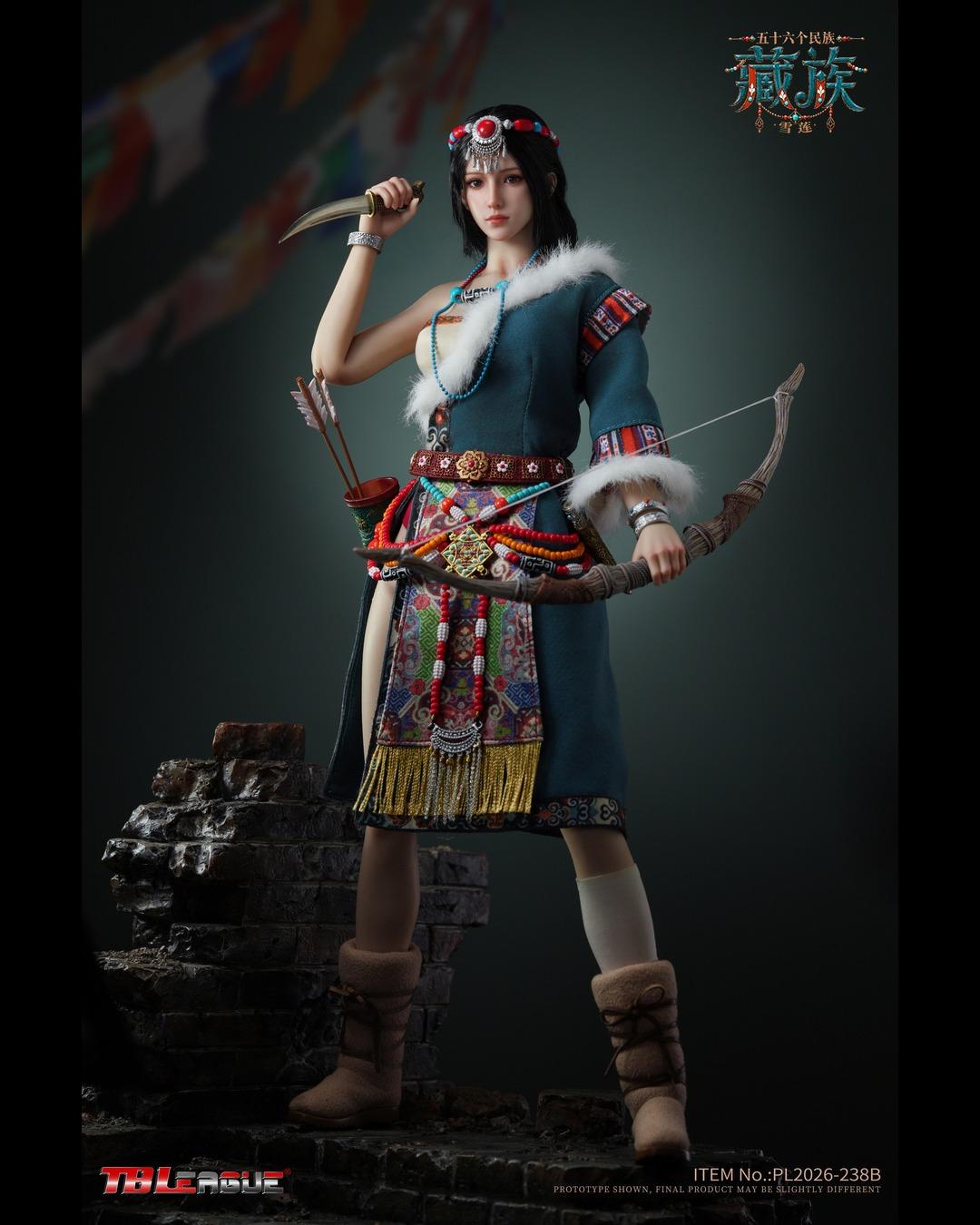 TBLeague PL2026-238B 1/6 56 Ethnic Groups Series : Tibetan Kelsang Snow Lotus