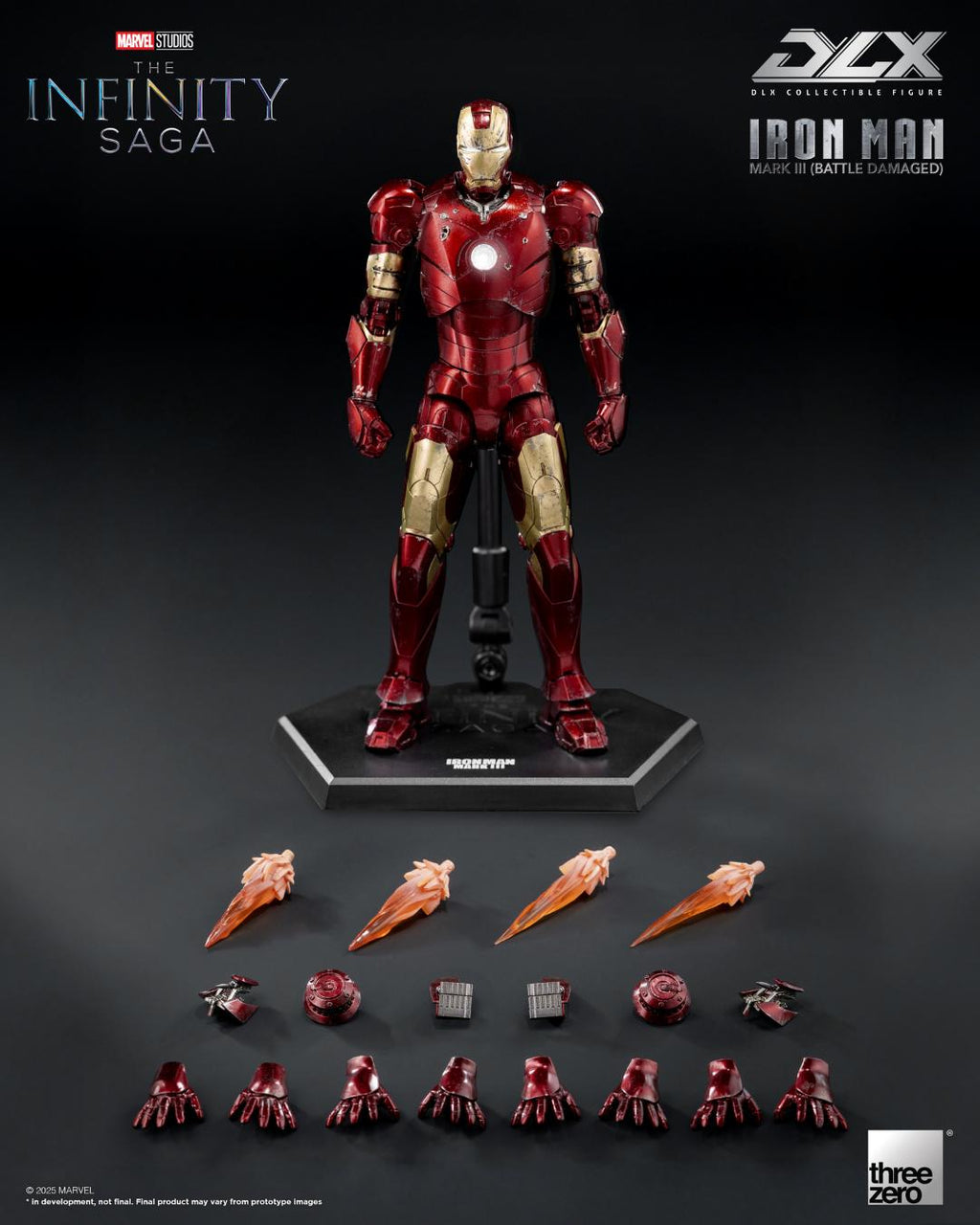 Threezero 3Z0916 1/12 The Infinity Saga DLX Iron Man Mark 3 (Battle Damaged)