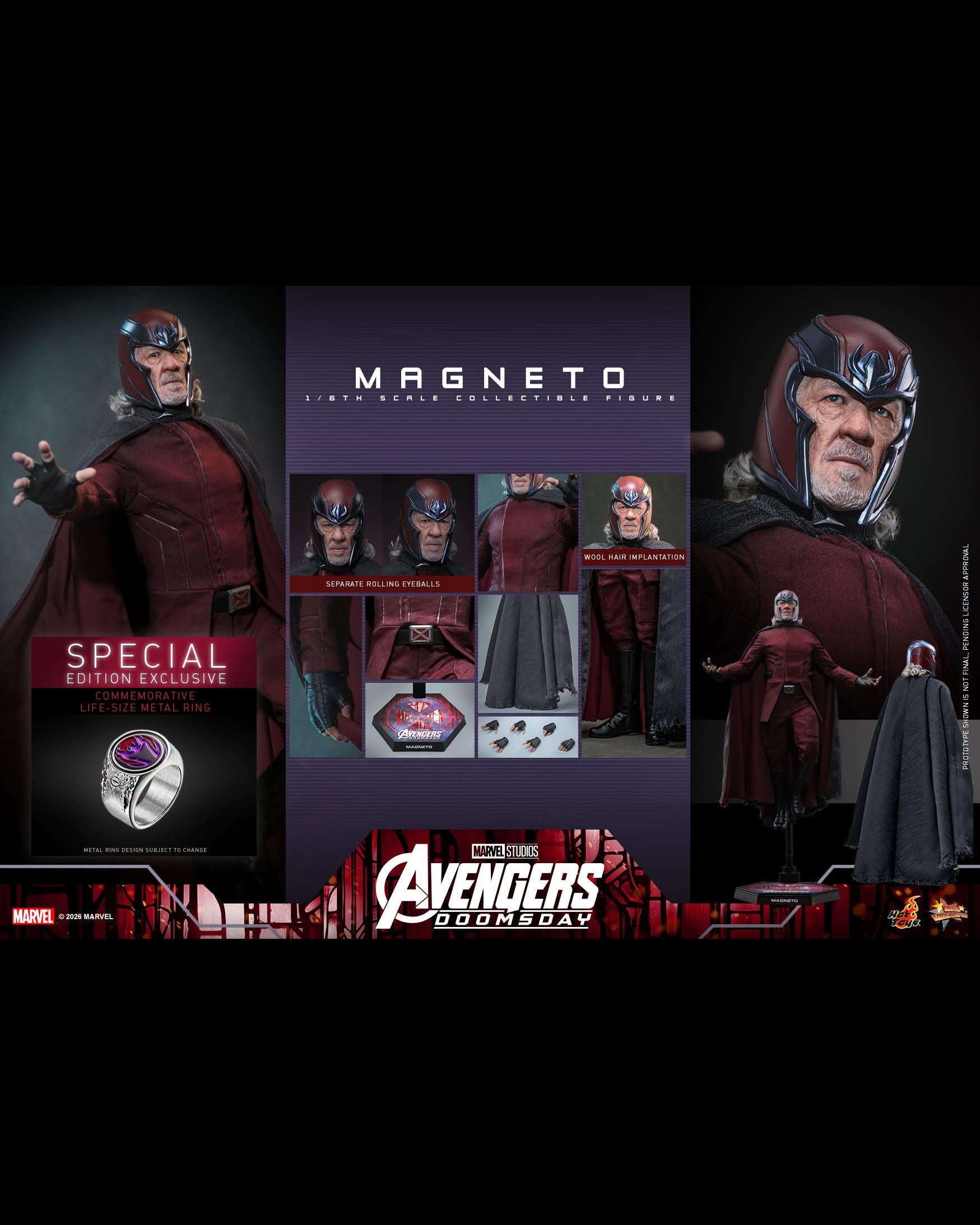 Hot Toys MMS912B 1/6 Avengers Doomsday Magneto (Regular Ver.) (Special Edition)