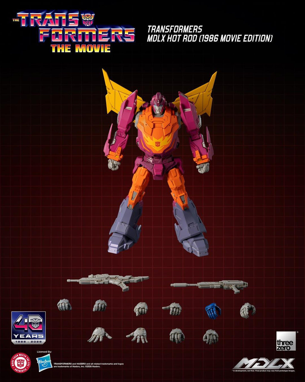 Threezero 3Z1125 Transformers MDLX Hot Rod (1986 Movie Edition)