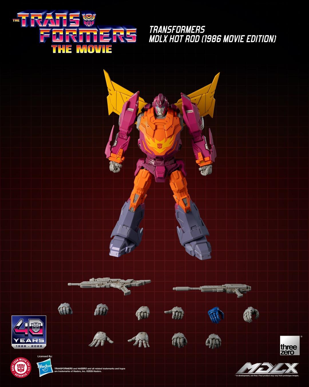 Threezero 3Z1125 Transformers MDLX Hot Rod (1986 Movie Edition)