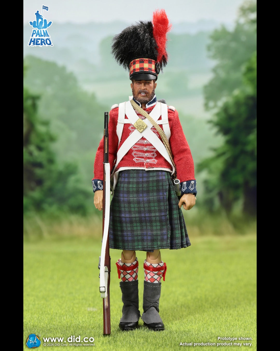 DID XN80040 Palm Series 1/12 British Army 42nd Regiment - The Black Watch : Angus