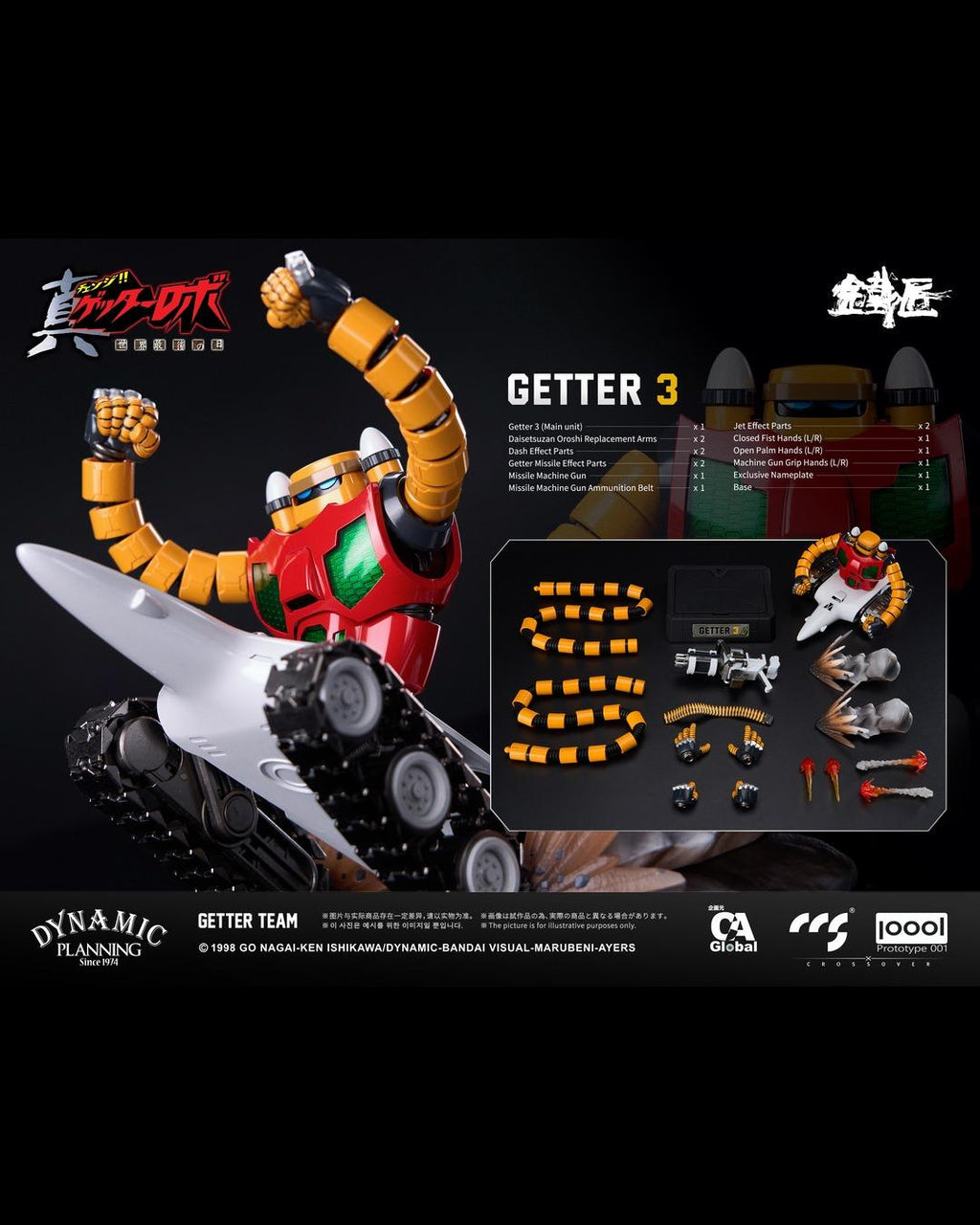 CCS TOYS Getter Robo Armageddon : Blacksmith Series - Getter Team Figure Set