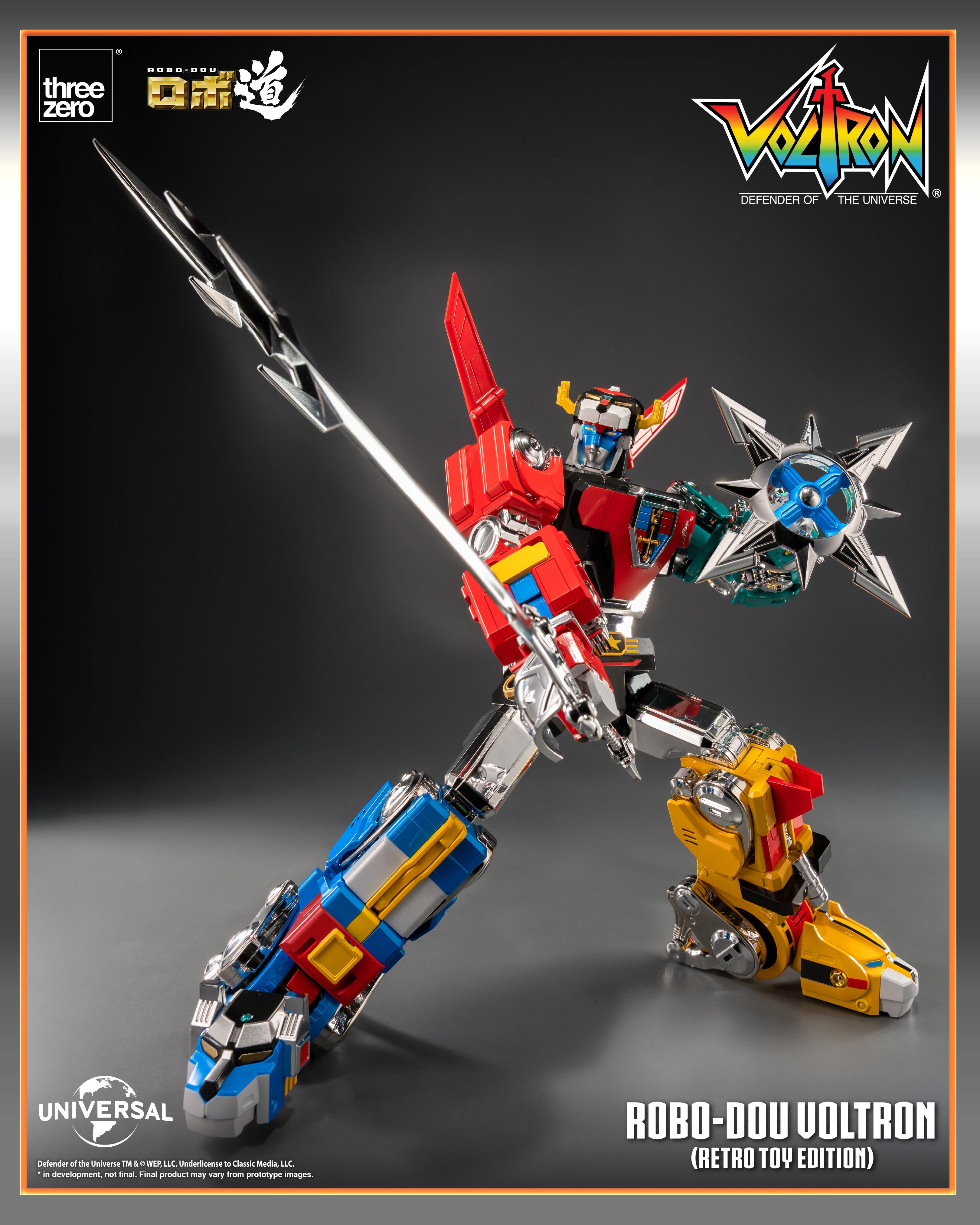 Threezero 3Z0947 Voltron Defender of the Universe ROBO-DOU Voltron (Retro Toy Edition)