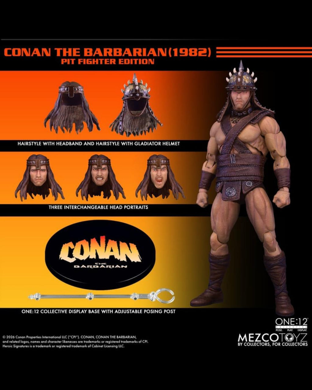 Mezco Toyz ONE:12 Collective Conan The Barbarian (1982) War Paint Edition