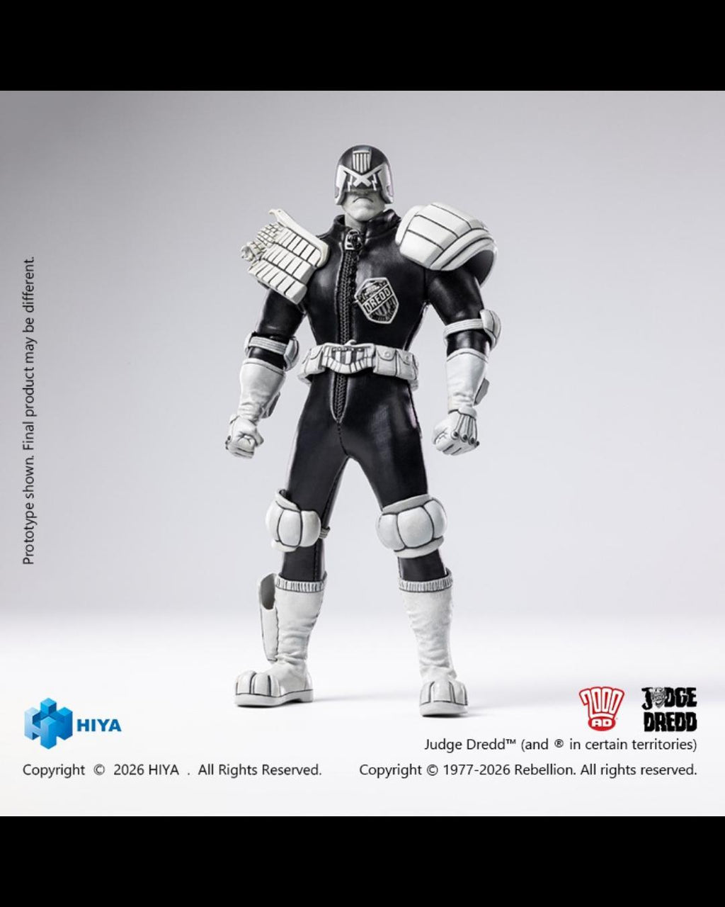 HIYA Toys ESJ0163 1/12 Judge Dredd (Black & White Ver.)