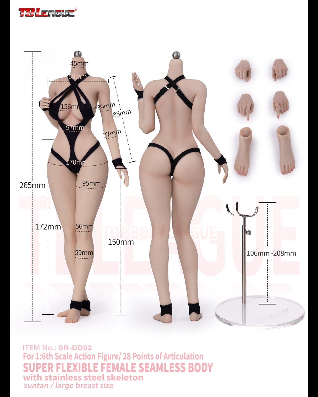 TBLeague 1/6 Platinum Silicone Female Body (Catwoman)