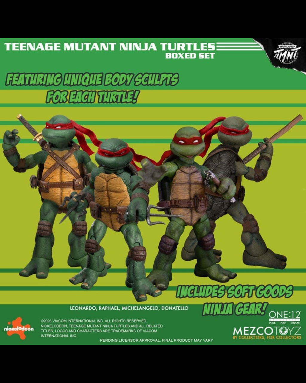 Mezco Toyz ONE:12 Collective Teenage Mutant Ninja Turtles Boxed Set