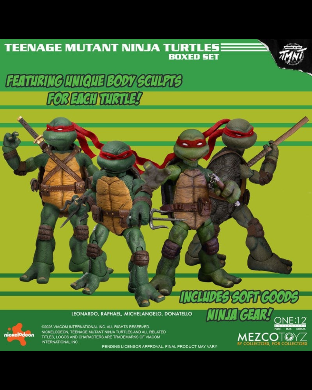 Mezco Toyz ONE:12 Collective Teenage Mutant Ninja Turtles Boxed Set