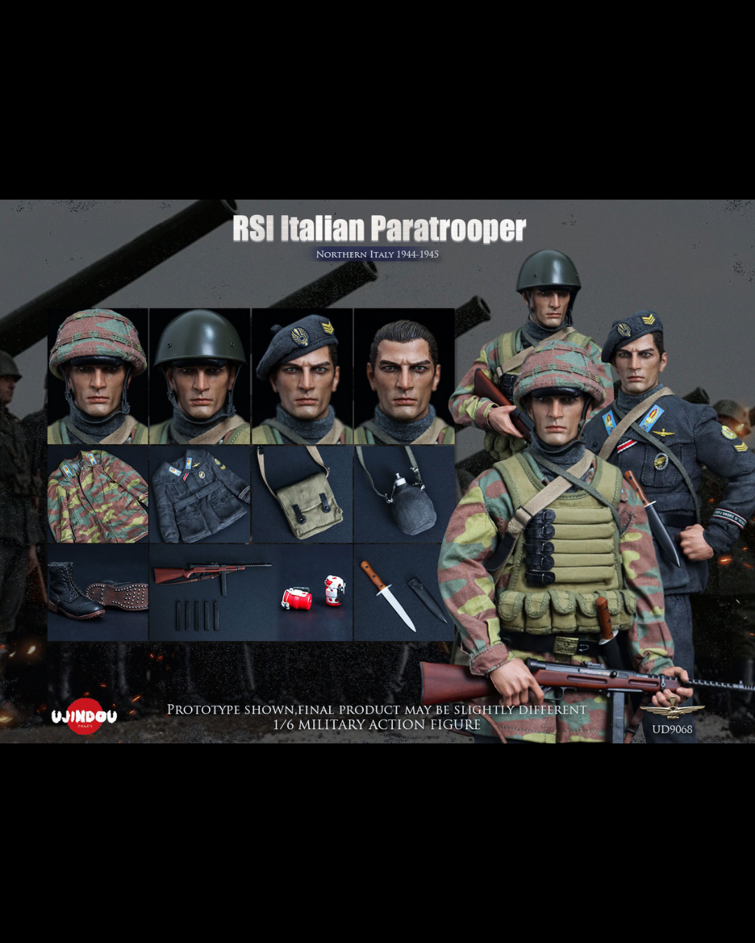 UJINDOU UD9068 1/6 WWII RSI Italian Paratrooper (Northern Italy 1944-1945)