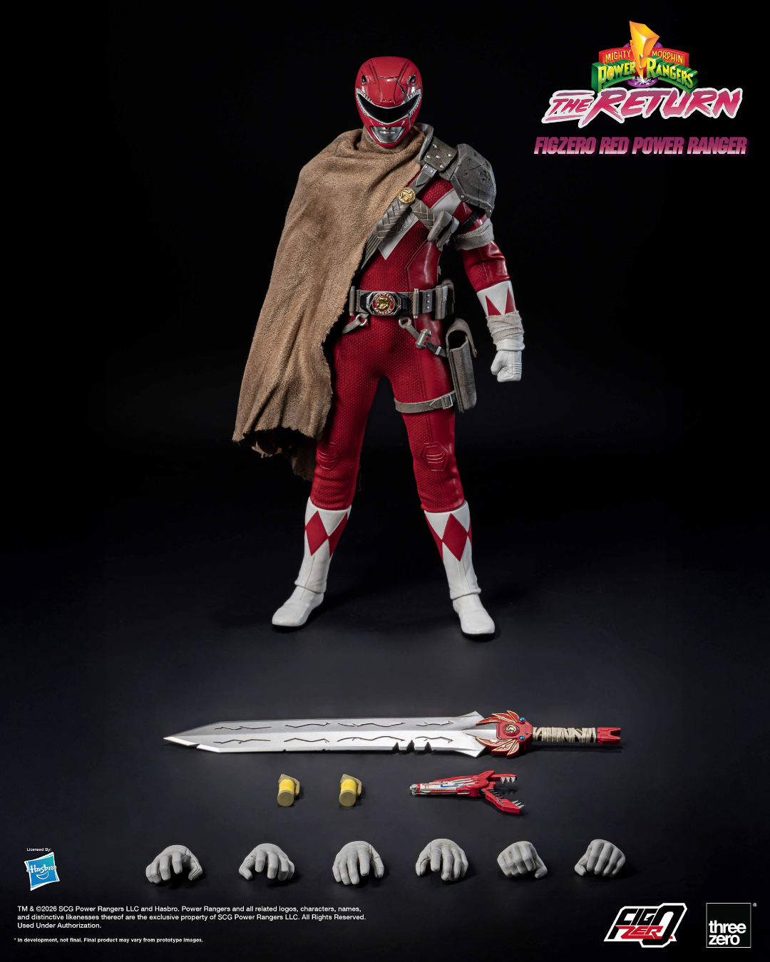 Threezero 3Z1020 1/6 Mighty Morphin Power Rangers The Return - FigZero Red Power Ranger