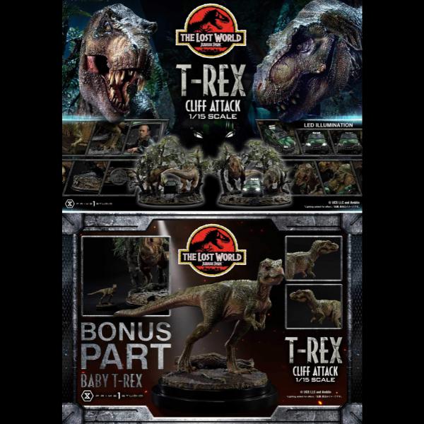 Prime 1 Studio LMCJP-09S The Lost World Jurassic Park : T-Rex Cliff Attack (Bonus Ver.) (2 Boxes)