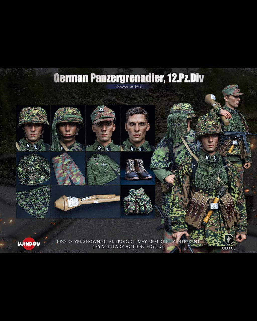 UJINDOU UD9071 1/6 German Panzergrenadier 12.Pz.Div (Normandy 1944)