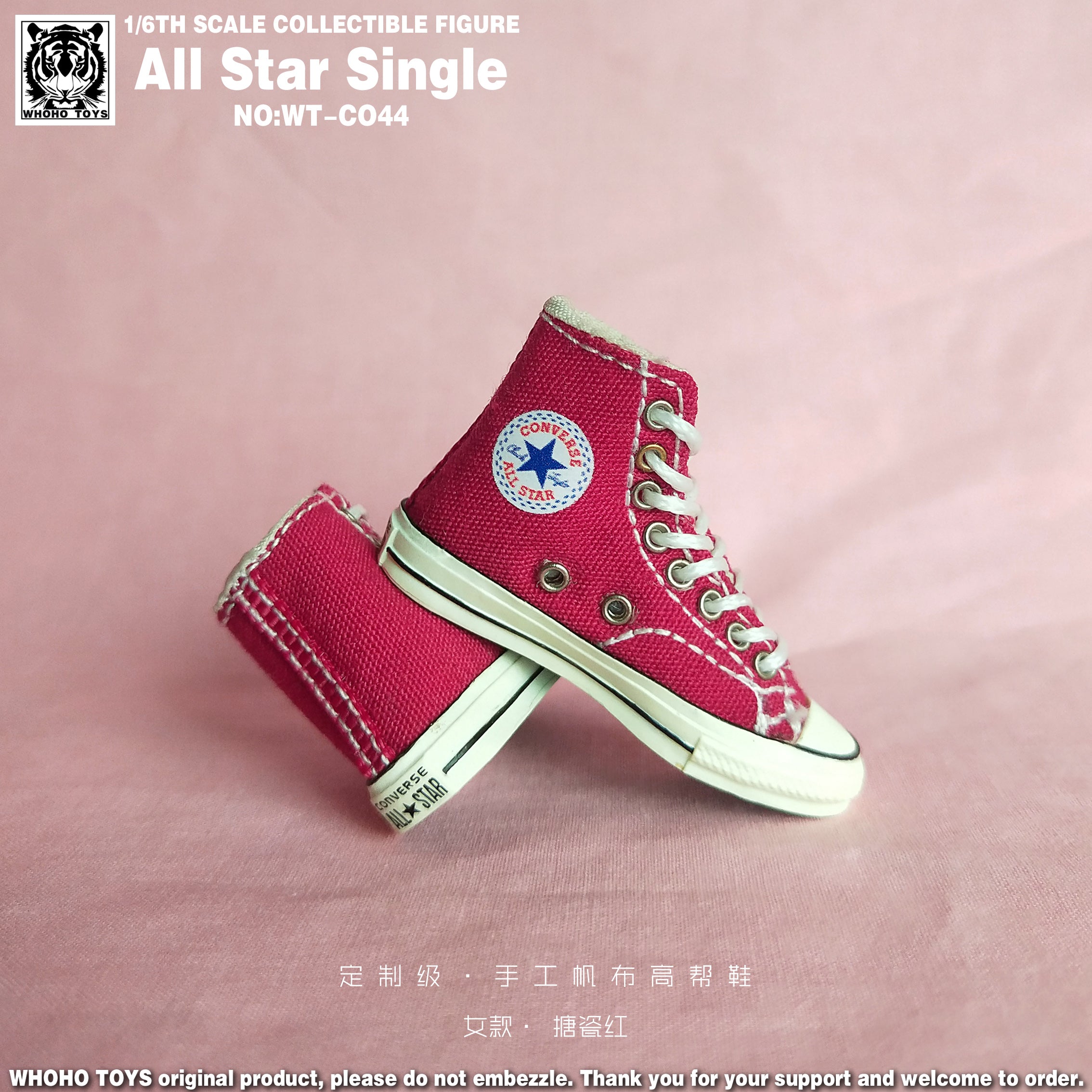 WHOHO TOYS WT-CO44 1/6 All-Star Handmade Women's Canvas Shoes