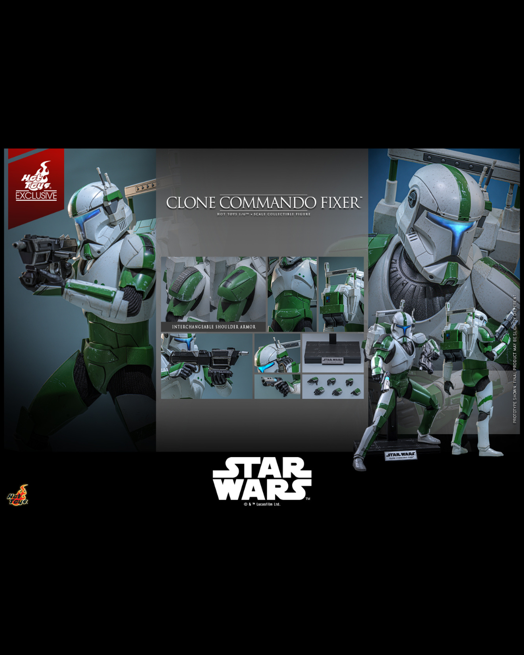 Hot Toys Exclusive TMS189 1/6 Star Wars : The Clone Wars - Clone Commando Fixer