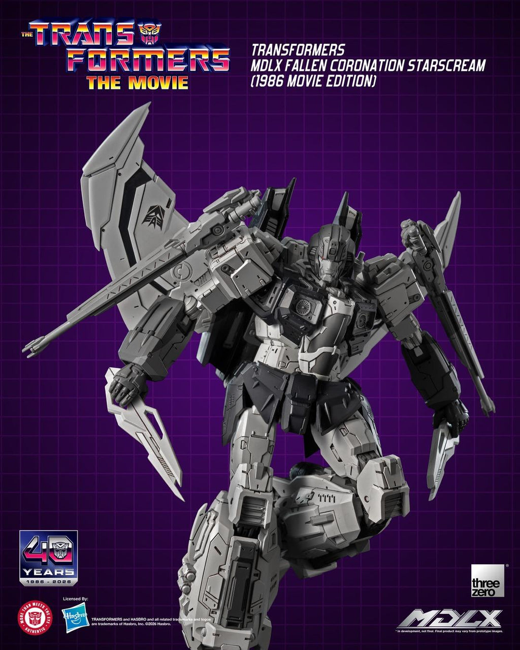 Threezero 3Z1124 Transformers MDLX Fallen Coronation Starscream (1986 Movie Edition)