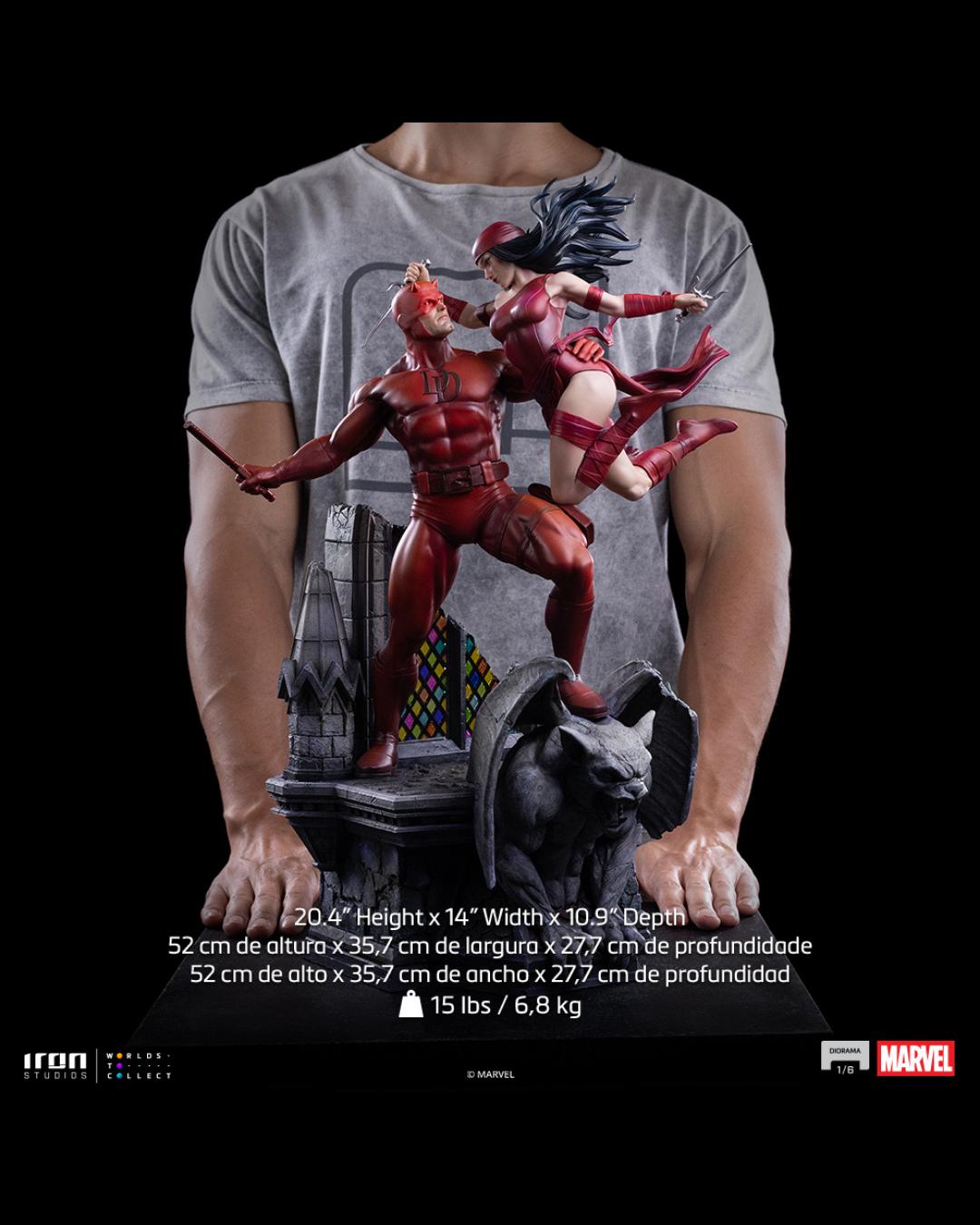 Iron Studios Diorama 1/6 Marvel Comics Daredevil and Elektra (Limited Edition Diorama)