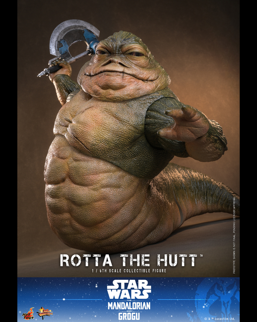 Hot Toys MMS885 1/6 Star Wars : The Mandalorian & Grogu - Rotta The Hutt