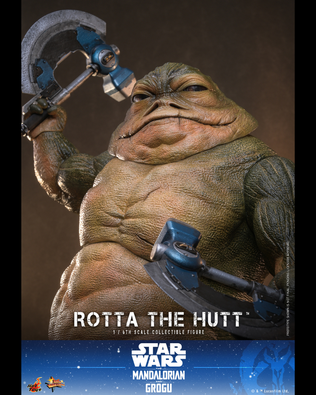 Hot Toys MMS885 1/6 Star Wars : The Mandalorian & Grogu - Rotta The Hutt