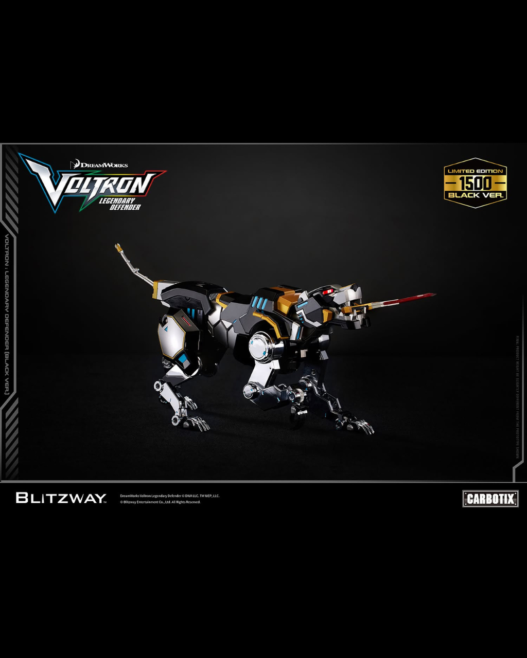 Blitzway BW-CA-11304 Carbotix Voltron : Legendary Defender (Black Ver.)
