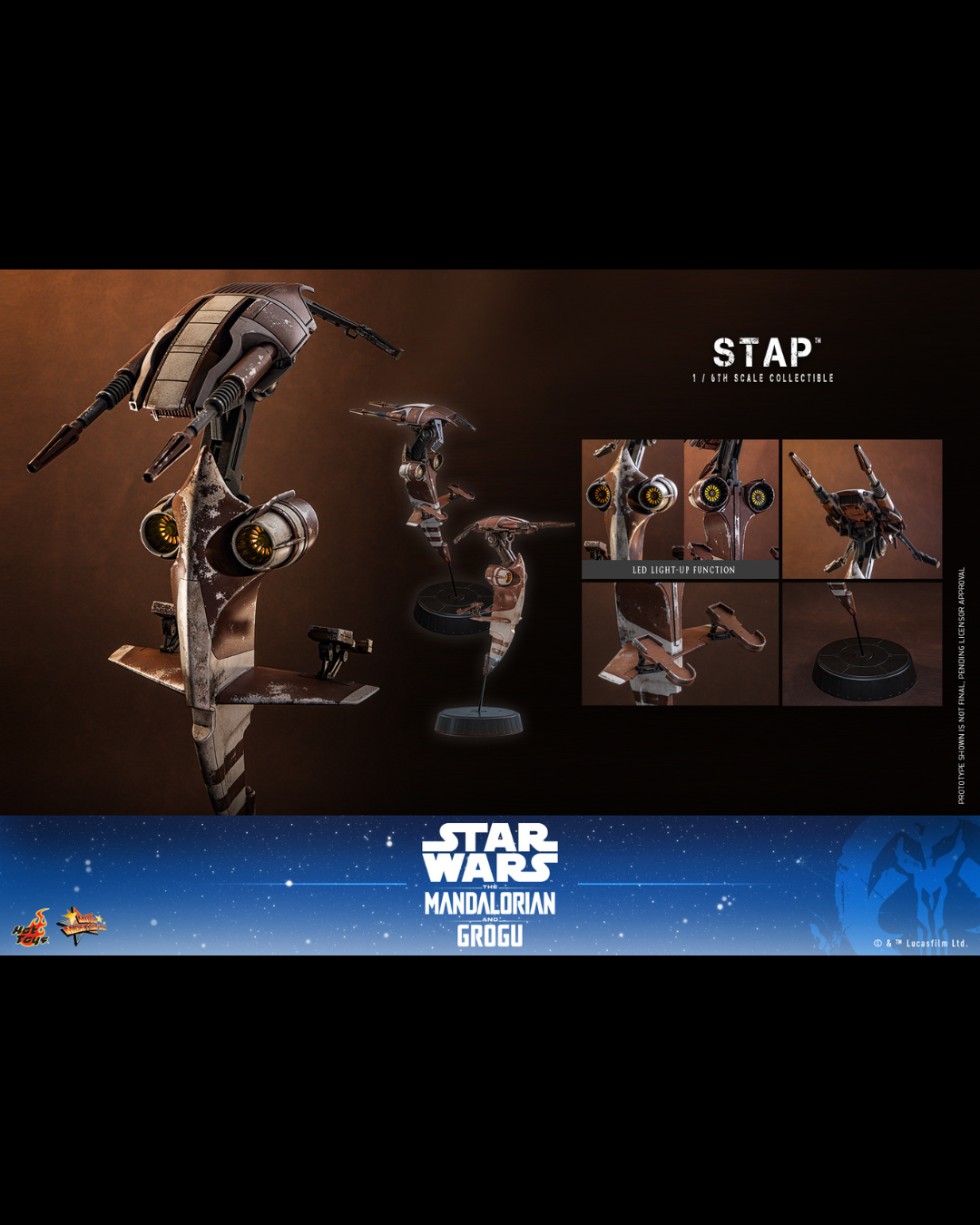 Hot Toys MMS886 1/6 Star Wars : The Mandalorian & Grogu - STAP