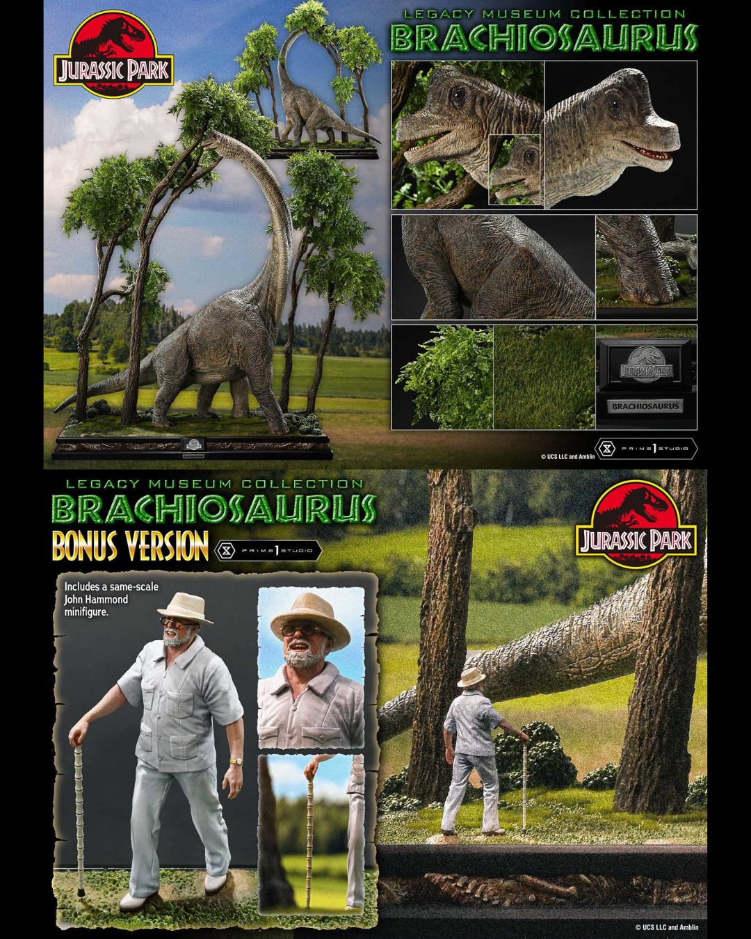 Prime 1 Studio 1/15 Legacy Museum Collection : Welcome to Jurassic Park - Brachiosaurus - Bonus Ver.