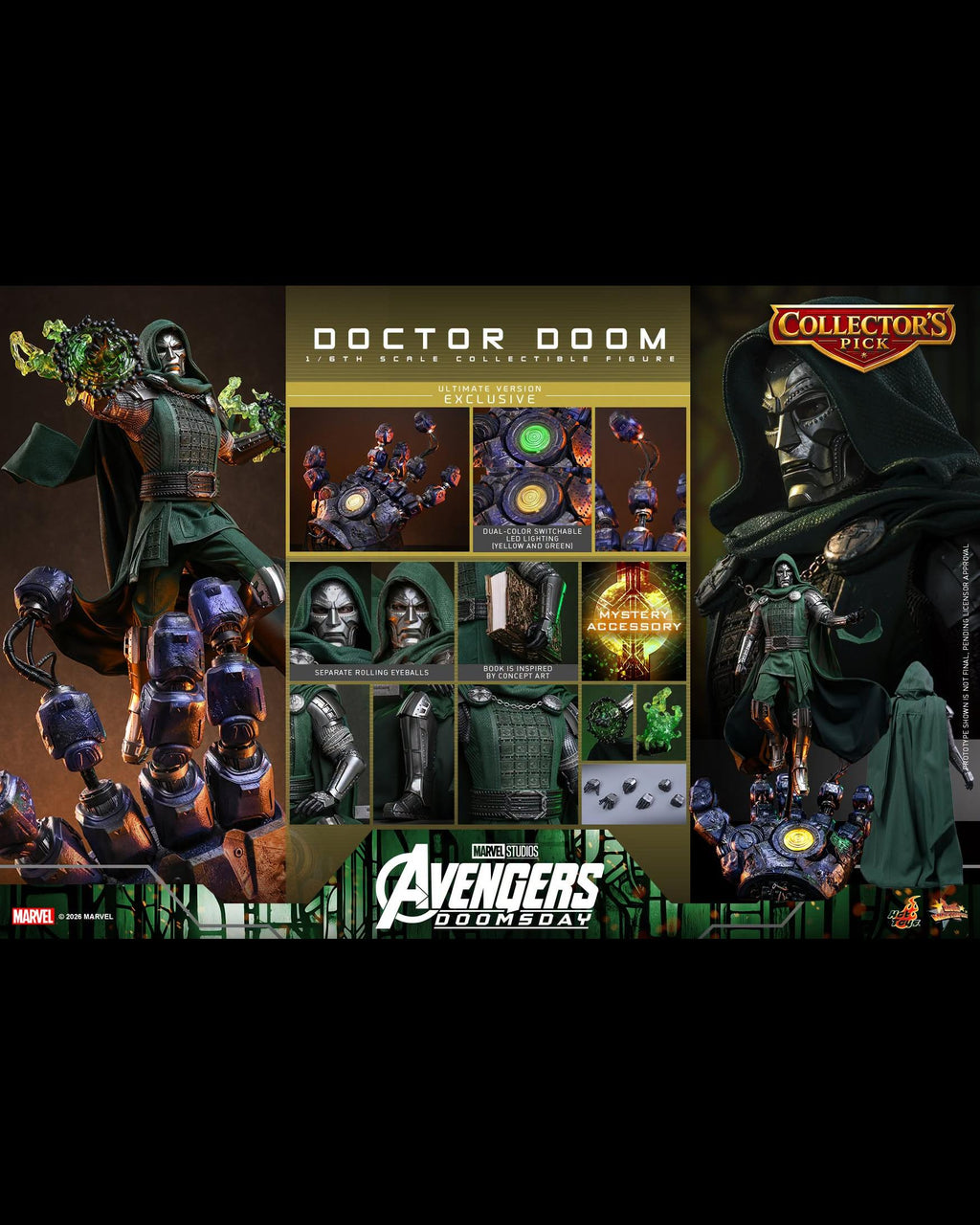 Hot Toys MMS907 1/6 Avengers Doomsday Doctor Doom (Ultimate Ver.)
