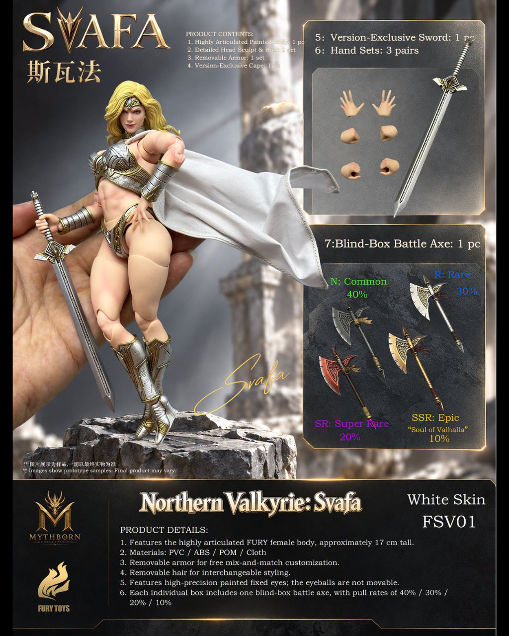 Fury Toys x Mythoborn 1/12 Northern Valkyrie Svafa - [FSV01/FSV02/FSV03]