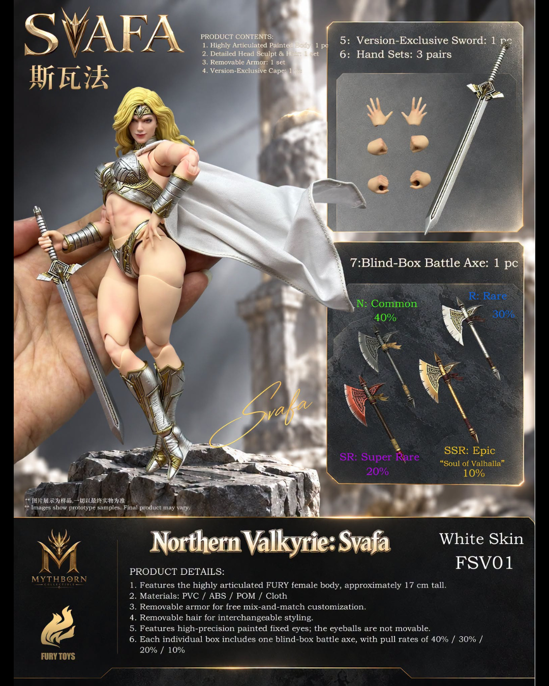 Fury Toys x Mythoborn 1/12 Northern Valkyrie Svafa - [FSV01/FSV02/FSV03]