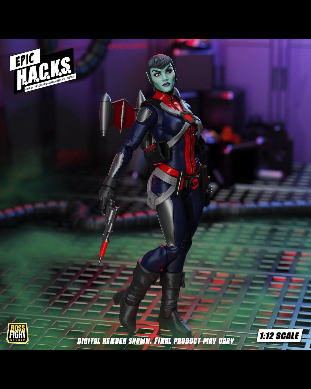 Boss Fight Studio 1/12 Epic HACKS Core Wave 2 :  Mercy Zaleska (Vampiron Secret Service)