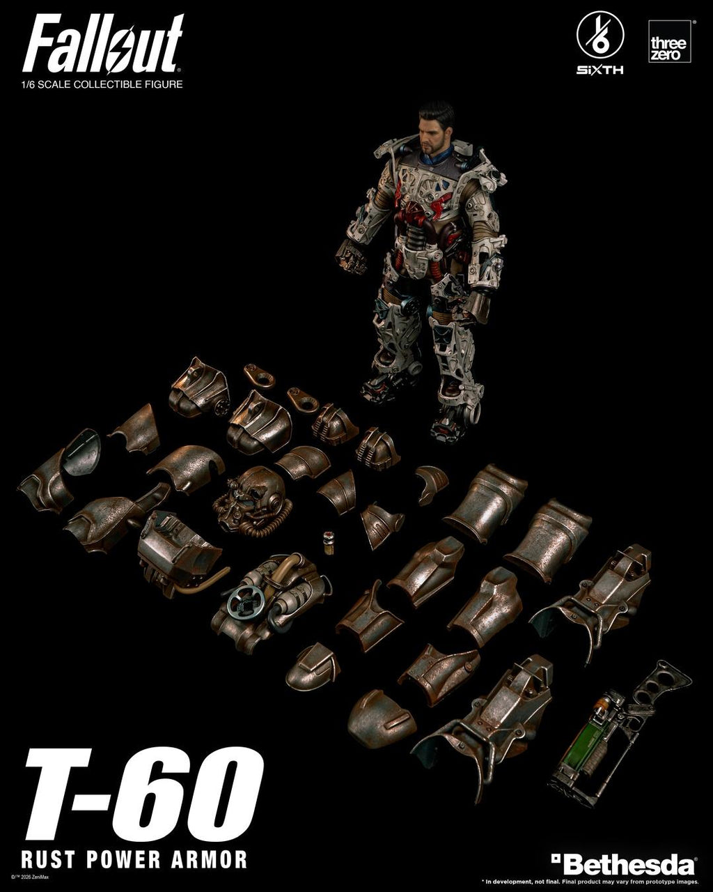 Threezero 3Z1005 1/6 Fallout T-60 Rust Power Armor