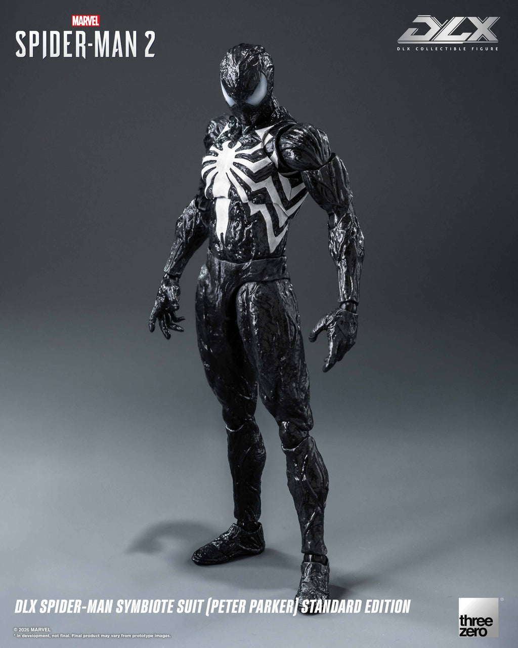 Threezero 3Z0966 Marvel's Spider-Man 2 DLX Spider-Man Symbiote Suit (Peter Parker) Standard Edition