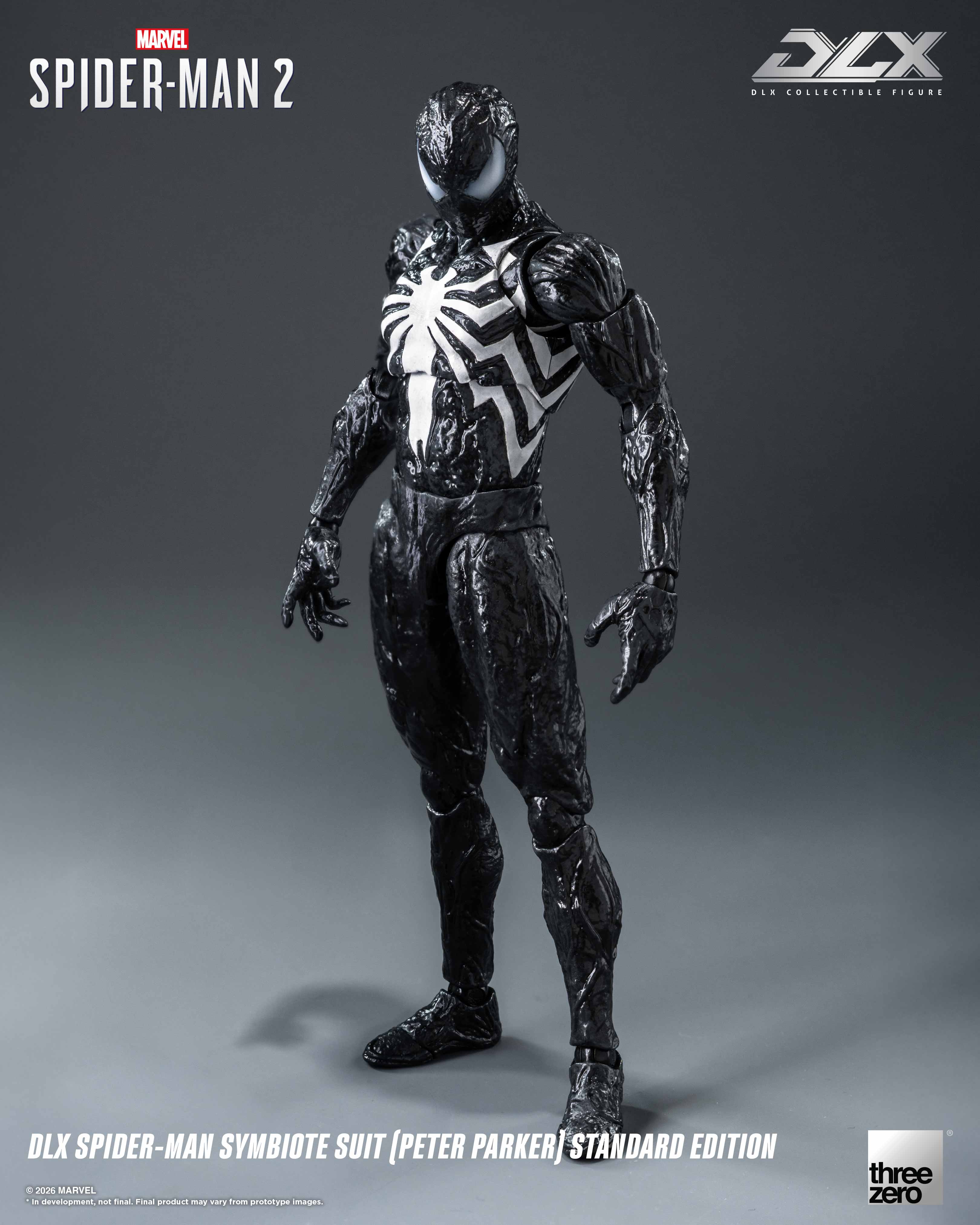 Threezero 3Z0966 Marvel's Spider-Man 2 DLX Spider-Man Symbiote Suit (Peter Parker) Standard Edition