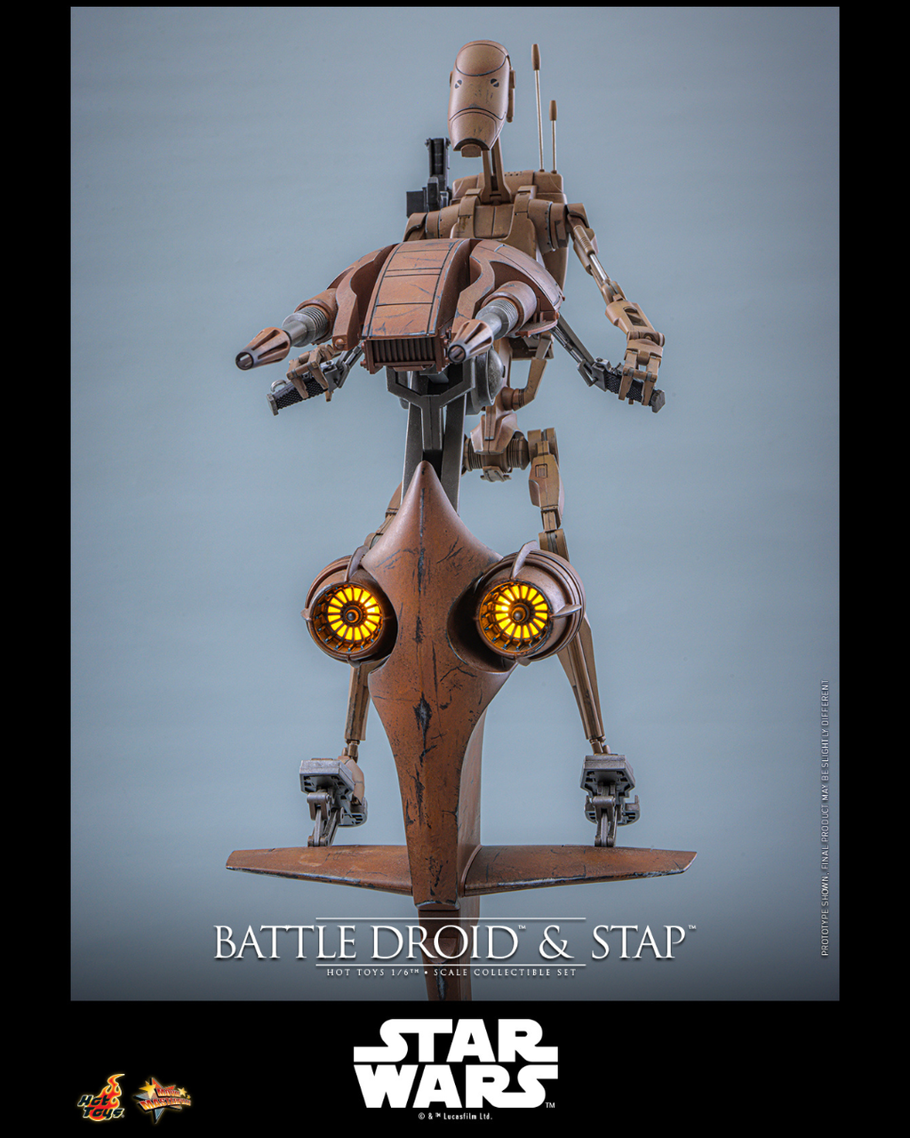 Hot Toys MMS887 1/6 Star Wars : The Phantom Menace - Battle Droid & STAP Collectible Set