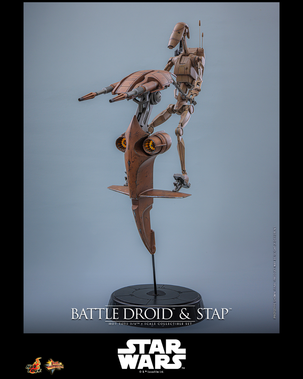 Hot Toys MMS887 1/6 Star Wars : The Phantom Menace - Battle Droid & STAP Collectible Set
