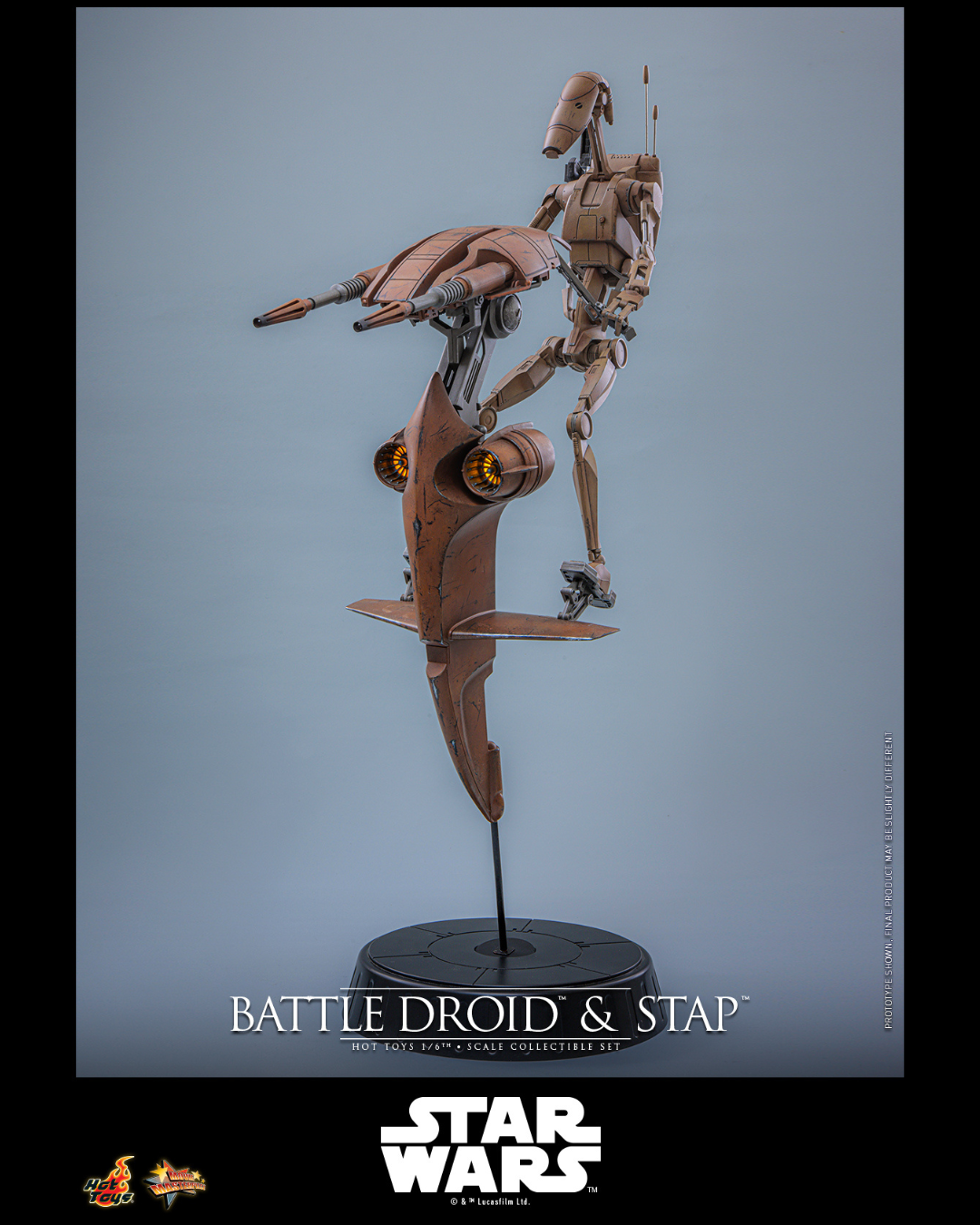 Hot Toys MMS887 1/6 Star Wars : The Phantom Menace - Battle Droid & STAP Collectible Set