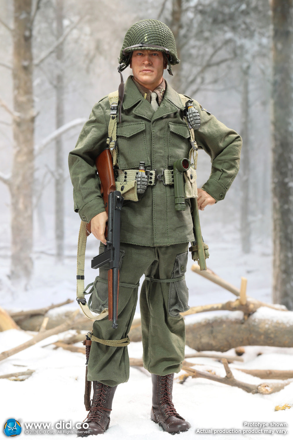 DID A80199 1/6 WWII US Army 101st Airborne Division 506th PIR - Lieutenant Buck