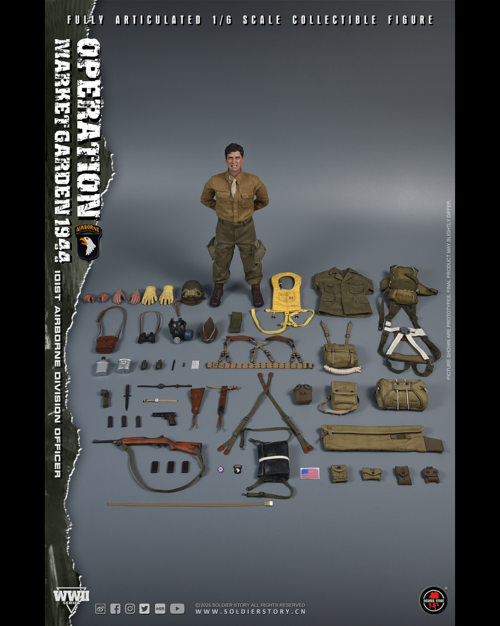 Soldier Story SS145 1/6 WWII Operation Market Garden U.S. Army 101st Airborne Division Officer