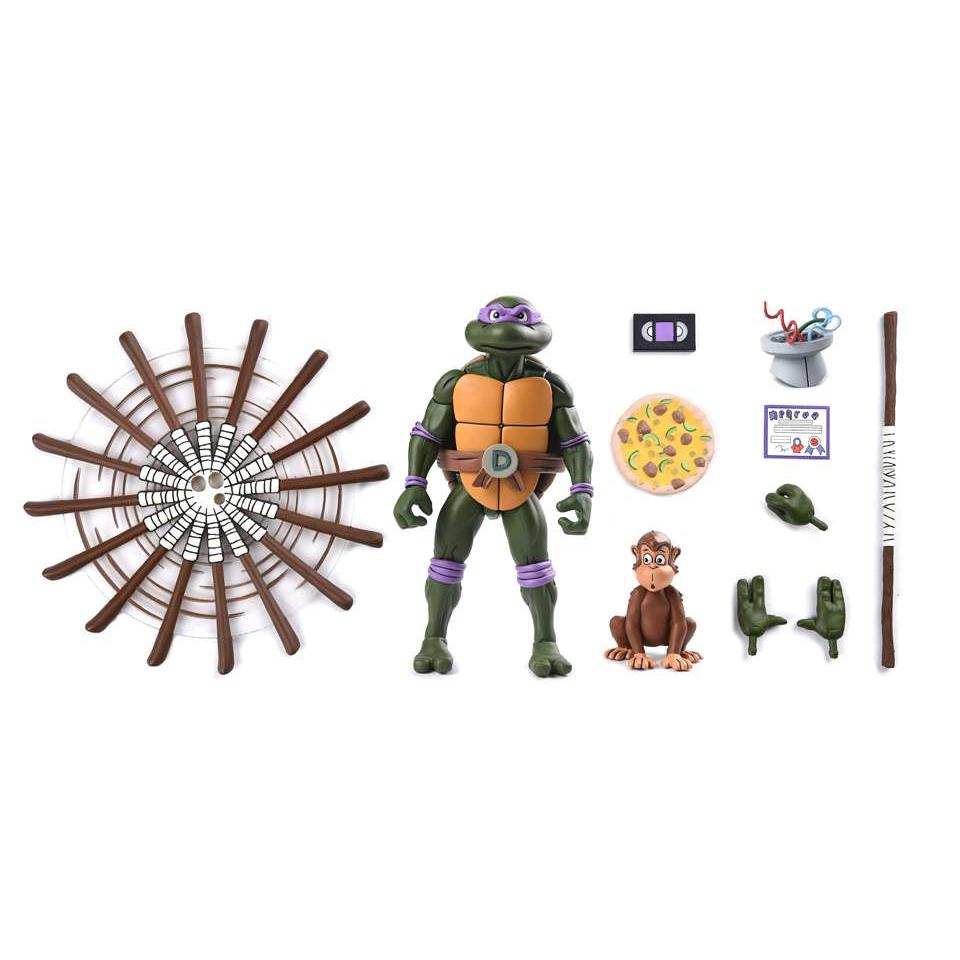 NECA 7" Ultimate TMNT Cartoon VHS Pizza Club 4-Pack