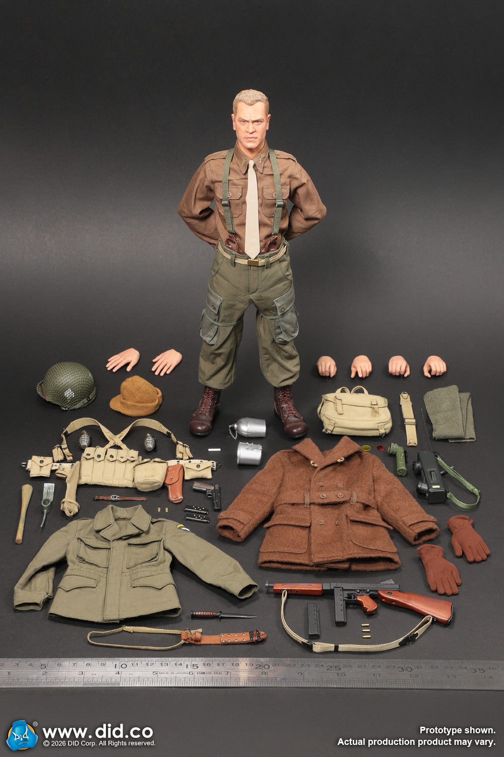 DID A80199 1/6 WWII US Army 101st Airborne Division 506th PIR - Lieutenant Buck