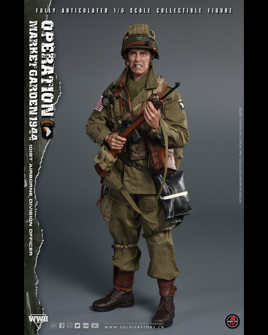 Soldier Story SS145 1/6 WWII Operation Market Garden U.S. Army 101st Airborne Division Officer
