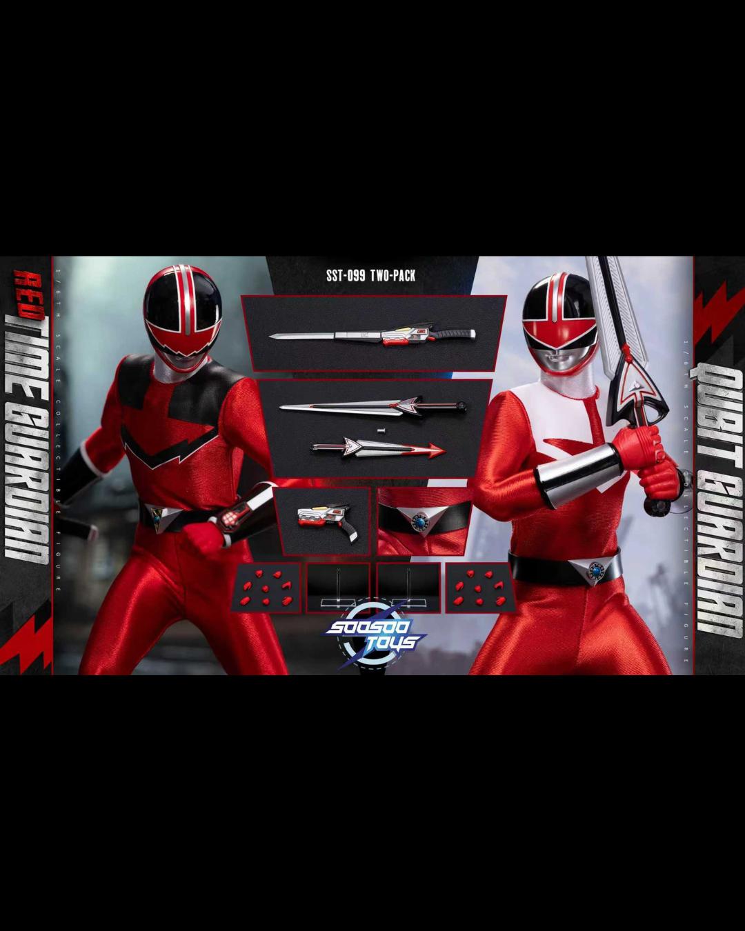 SooSoo Toys SST-099 1/6 Red Time & Qubit Guardian Two-Pack