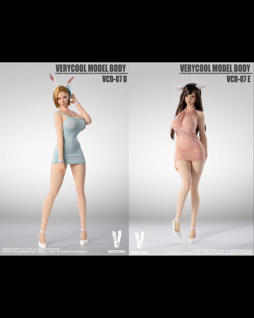 VERYCOOL VCD-07 1/6 Platinum Silicone Female  Body (Strap & Halter Dress)