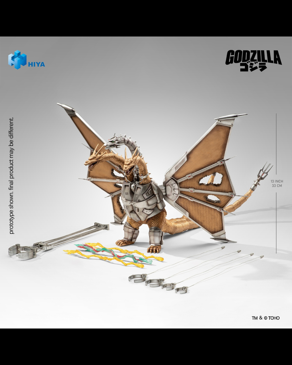 HIYA TOYS EBG0429 Godzilla vs. King Ghidorah (1991) Mecha King Ghidorah (Battle-Damaged Ver.)