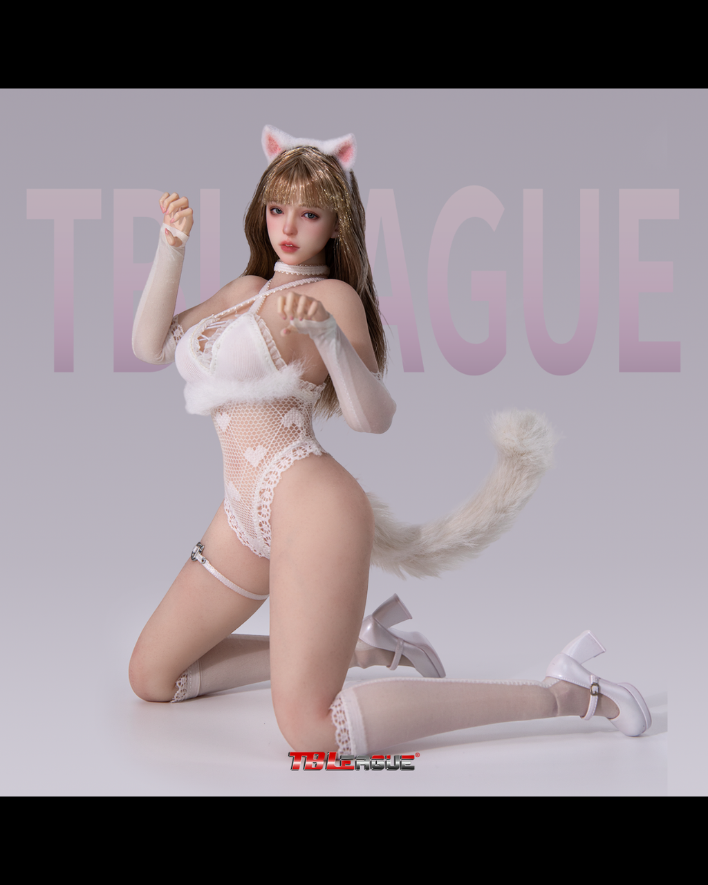 TBLeague 1/6 Platinum Silicone Female Body & Head Sculpture (Alluring Kitty Girl)