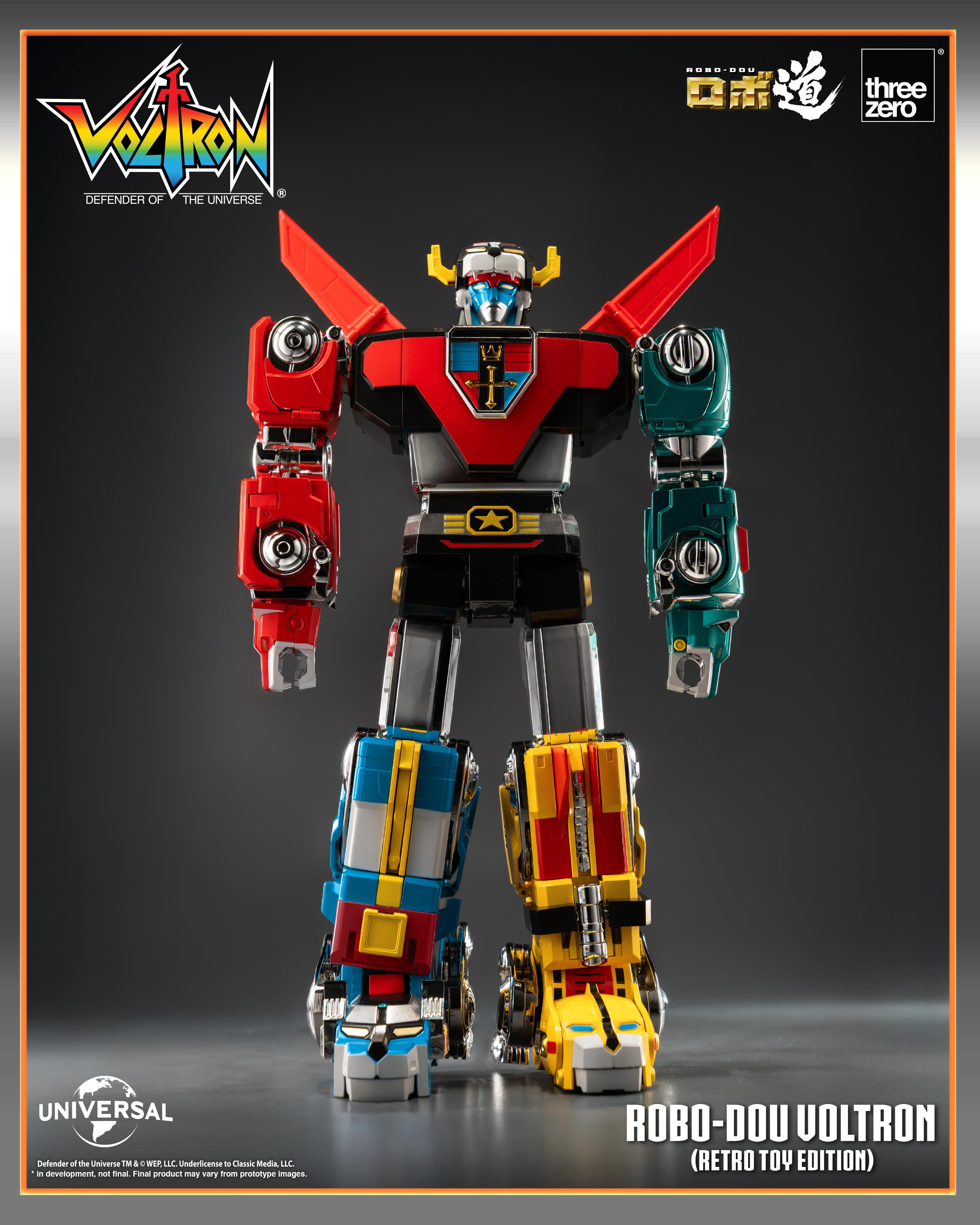 Threezero 3Z0947 Voltron Defender of the Universe ROBO-DOU Voltron (Retro Toy Edition)