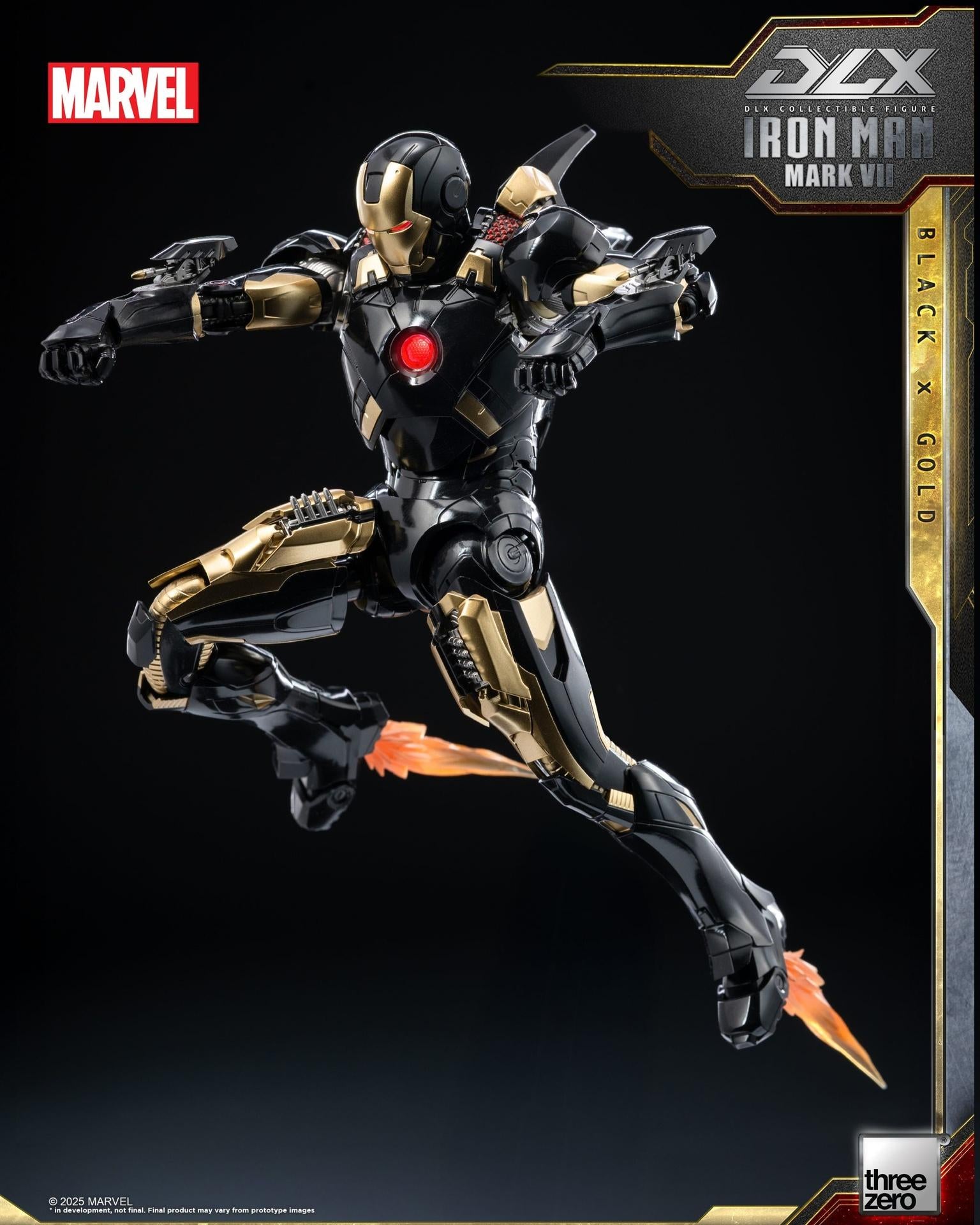 Threezero 3Z0923 1/12 The Infinity Saga DLX Iron Man Mark 7 (Black X Gold)