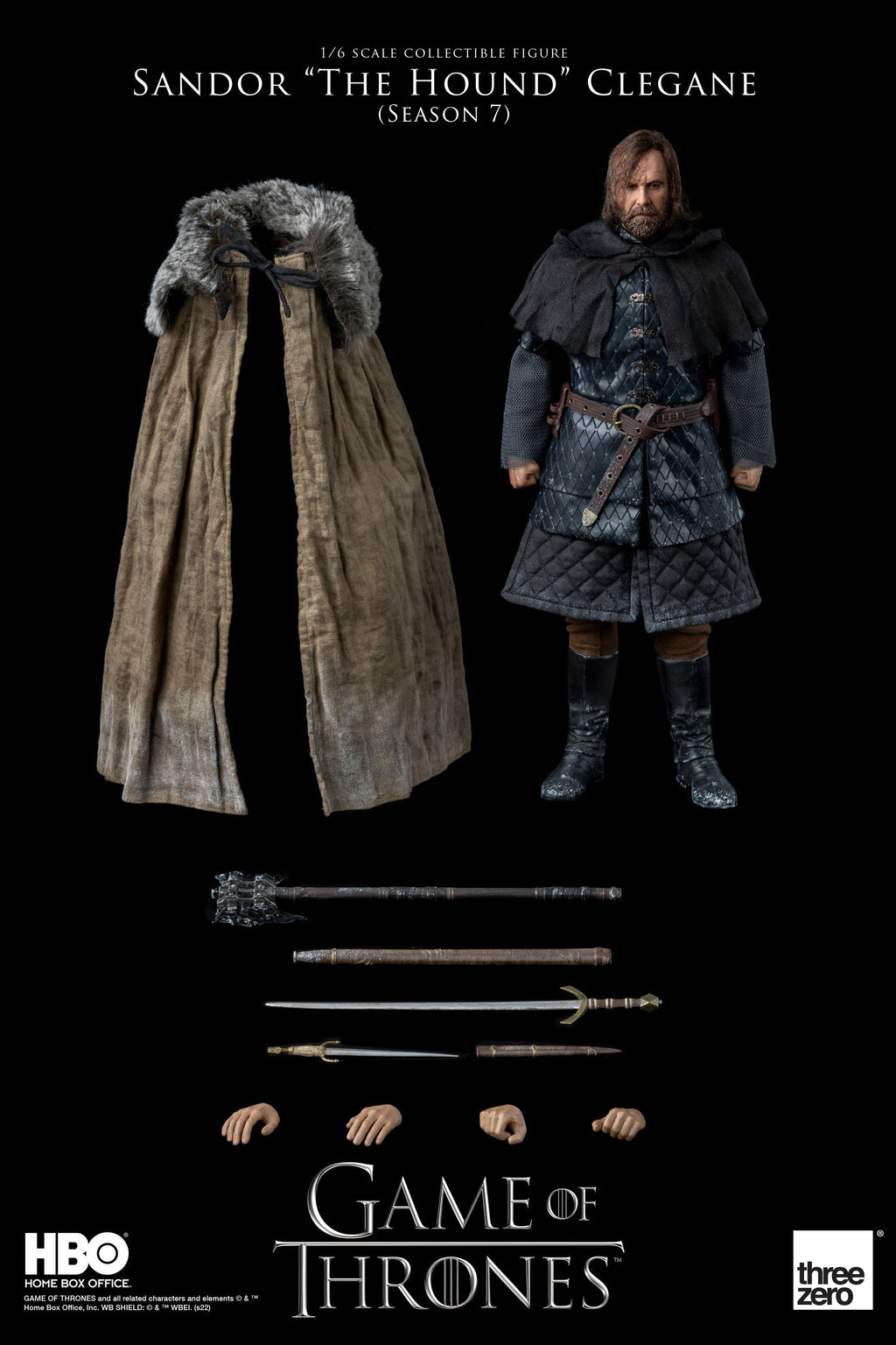 Threezero 3Z0302 1/6 Game of Thrones Sandor The Hound Clegane